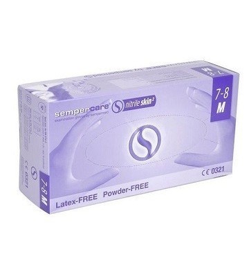 Powder-free nitrile gloves Sempercare Skin2 / 200 pcs