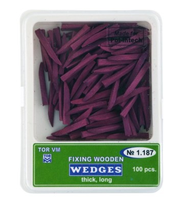 Purple wooden wedges / 100pcs.